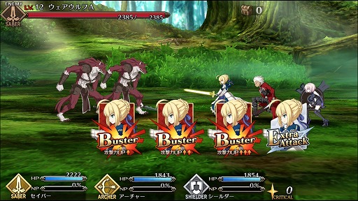 画像ギャラリー No.008のサムネイル画像 / 「Fate/Grand Order」，戦闘システムの詳細が明らかに。同じカードの絵柄やコマンドを揃えて攻撃を繰り出す「コマンドオーダーバトル」を紹介