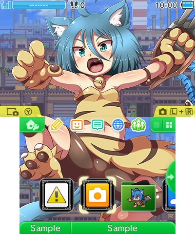 画像ギャラリー No.002のサムネイル画像 / 「魔神少女」，イラストコンテストの受賞作品を使用した3DS用テーマが配信に