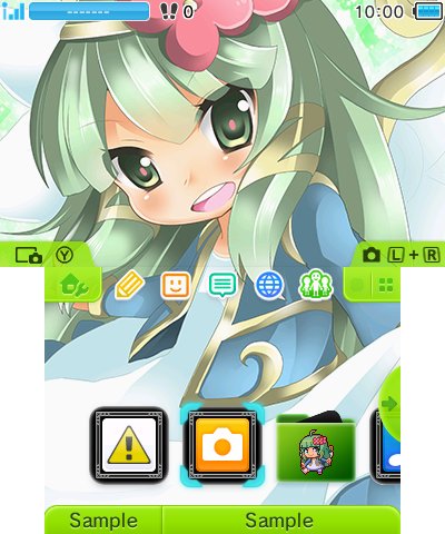 画像ギャラリー No.003のサムネイル画像 / 「魔神少女」，イラストコンテストの受賞作品を使用した3DS用テーマが配信に