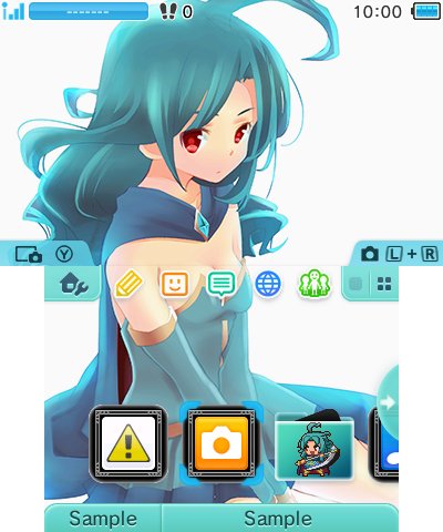 画像ギャラリー No.004のサムネイル画像 / 「魔神少女」，イラストコンテストの受賞作品を使用した3DS用テーマが配信に