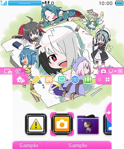 画像ギャラリー No.006のサムネイル画像 / 「魔神少女」，イラストコンテストの受賞作品を使用した3DS用テーマが配信に