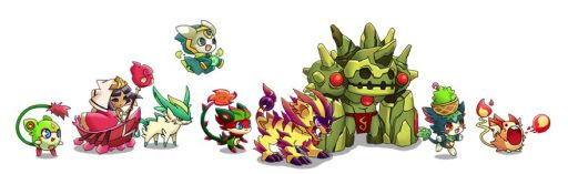 画像ギャラリー No.002のサムネイル画像 / 「千年の巨神」,新たに16体のモンスターを公開。それぞれの進化後の姿も