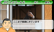 画像ギャラリー No.018のサムネイル画像 / 3DS「ダービースタリオンGOLD」最新情報。上/下画面を活用したインタフェースや3D立体視対応のレースシーンで，まさに“3DSならではのダビスタ”に