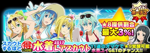 画像ギャラリー No.001のサムネイル画像 / 「SAO コード・レジスタ」，“水着レアスカウト”が登場