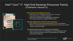 画像ギャラリー No.007のサムネイル画像 / Intel，ハイエンドデスクトップPC向けCPUの新シリーズ「Core i7-5000番台」を発表。最上位モデルでは8コア16スレッド＆クアッドチャネルDDR4対応に