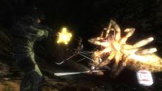 画像ギャラリー No.006のサムネイル画像 / 「地球防衛軍4.1 THE SHADOW OF NEW DESPAIR」，暗闇が最大の脅威となる“地底系ミッション”と，頼れる新兵器・四足歩行型タンクの情報が公開