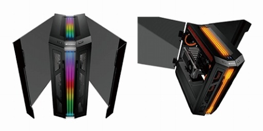 画像ギャラリー No.002のサムネイル画像 / ガラス製サイドパネルが後方に開くCOUGAR製PCケースが発売に。マザーボードメーカー各社のLED同期機能に対応