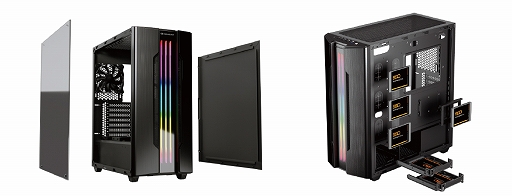 画像ギャラリー No.002のサムネイル画像 / フロントパネルにカラーLEDのラインを配したCOUGAR製PCケースが国内発売