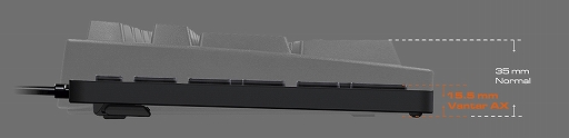 画像ギャラリー No.004のサムネイル画像 / COUGAR製の低背型ゲーマー向けキーボードが発売。黒とピンクの2色