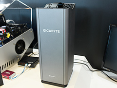 ［COMPUTEX］GIGABYTEの外付けグラフィックスボックスは決定版を目指して開発中。3スロット仕様のカードにも対応へ
