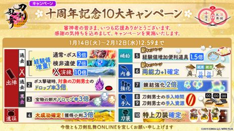 画像ギャラリー No.005のサムネイル画像 / 「刀剣乱舞ONLINE」，サービス開始10周年を記念して100振りの刀剣男士をプレゼント。記念のご挨拶ボイスと演出も実装