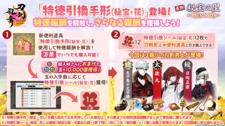 画像ギャラリー No.009のサムネイル画像 / 「刀剣乱舞ONLINE」，新刀剣男士「倶利伽羅江」（CV：土屋神葉）が手に入るイベント「秘宝の里 〜花集めの段〜」を開催