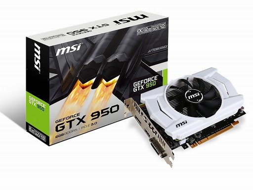 画像ギャラリー No.002のサムネイル画像 / 補助電源なしで動作するOC版GTX 950カード,MSIから2万円弱で発売
