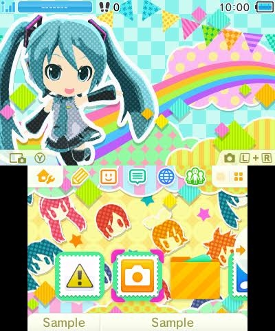画像ギャラリー No.001のサムネイル画像 / 「初音ミク Project mirai でらっくす」の3DSテーマが配信開始