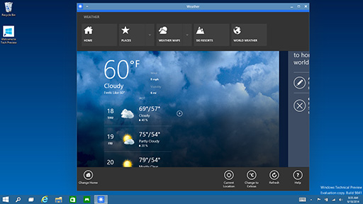 画像ギャラリー No.004のサムネイル画像 / 次期Windowsの名称が「Windows 10」に決定。デスクトップとストアアプリ環境を統合して2015年後半に登場予定