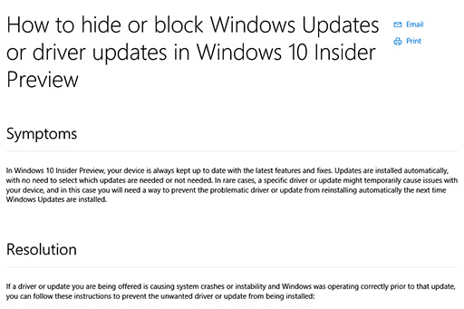 画像ギャラリー No.002のサムネイル画像 / Windows 10 Insider Preview向けに「Windows Updateの自動強制適用」をブロックできるツールが提供される。製品版での動作は未確認