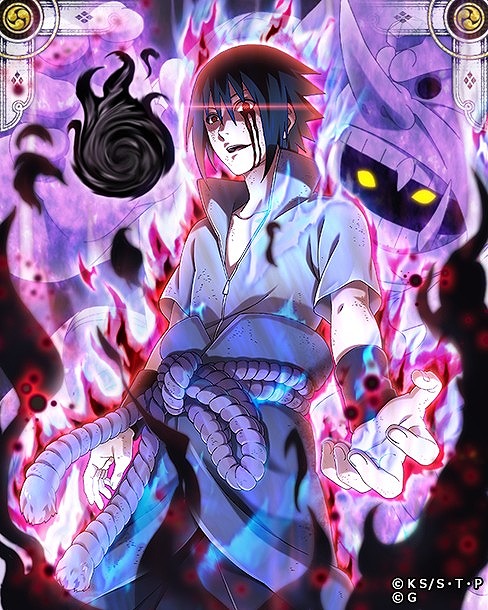 画像ギャラリー No.002のサムネイル画像 / 「NARUTO -ナルト- 忍コレクション 疾風乱舞」，限定ガチャに★7覚醒解放のうちはサスケが登場
