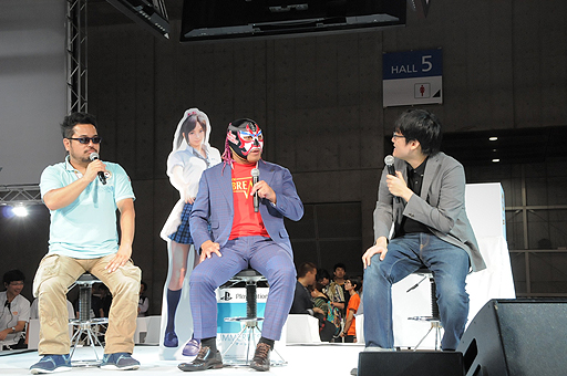 画像ギャラリー No.003のサムネイル画像 / ［TGS 2016］「サマーレッスン」のステージイベントで，原田勝弘氏と玉置 絢氏がこれまでの歩みと今後を語り，ザ・グレート・サスケさんが興奮のVR初体験