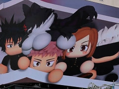 「パワプロアプリ」×「呪術廻戦」コラボキャラクターが野球対決！ 新宿の巨大ビジョンで3D/2D連動の特別映像公開中