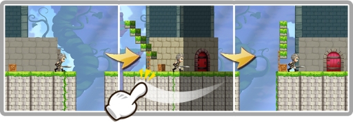 画像ギャラリー No.002のサムネイル画像 / スマホ向けRPG「ぐるりんクエスト」の配信が本日スタート。画面を90度回転させる“ぐるりんシステム”を駆使してダンジョンを攻略しよう