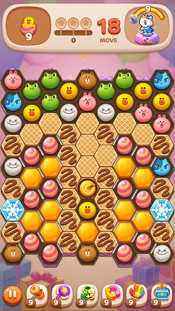 画像ギャラリー No.005のサムネイル画像 / 「LINE POP2」,パズルデザインやギミック演出が一新。チャット機能も追加