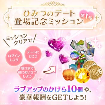 画像ギャラリー No.003のサムネイル画像 / 「夢王国と眠れる100人の王子様」，隠れ家機能に“ひみつのデート”が登場