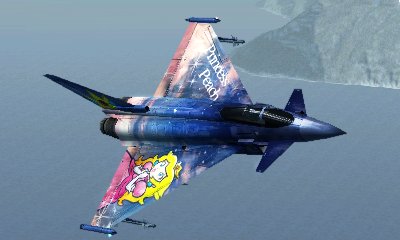 画像ギャラリー No.003のサムネイル画像 / 「エースコンバット 3D クロスランブル ＋」のコラボ機体情報第2弾。amiiboとの連動によって手に入るルイージ機やリンク機などのデザインと性能が公開