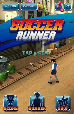 画像ギャラリー No.001のサムネイル画像 / 街のすべてがフィールド。Android向けランニングゲーム「サッカーランナー」を紹介する「（ほぼ）日刊スマホゲーム通信」第702回