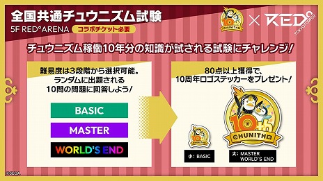 画像ギャラリー No.004のサムネイル画像 / 「CHUNITHM10周年大正義祭」，東京タワーの「RED゜TOKYO TOWER」で開催へ。歴代筐体がズラリと並び，超巨大な「ギガニズム」も楽しめる