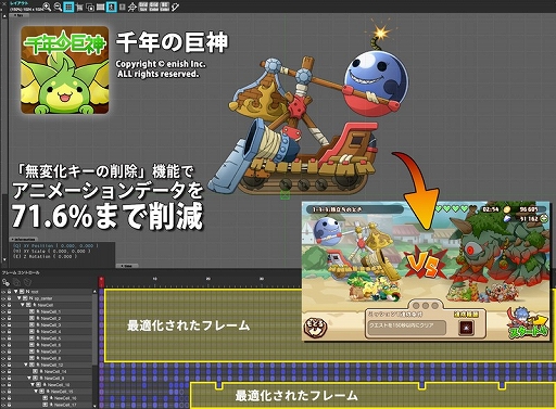 画像ギャラリー No.002のサムネイル画像 / 2Dスプライトアニメ作成ツール「OPTPiX SpriteStudio」が無償更新。作業効率の改善を図る機能が追加される