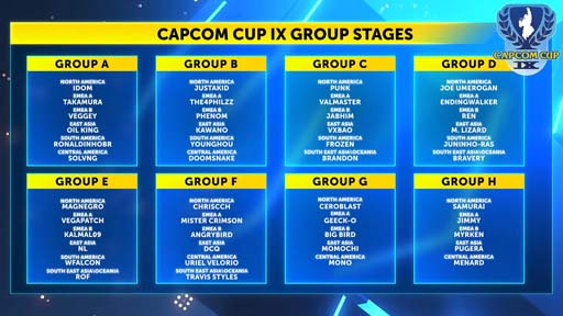 画像ギャラリー No.001のサムネイル画像 / 「ストV」世界最強を決める大会「CAPCOM CUP IX」の予選グループが決定