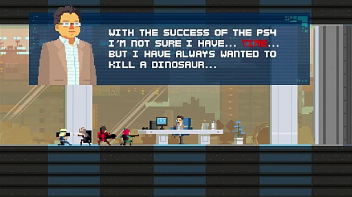 画像ギャラリー No.003のサムネイル画像 / Capybara GamesがPS4およびPS Vita向けの「Super Time Force Ultra」を発表。なんと吉田修平氏がゲームキャラクターとして登場