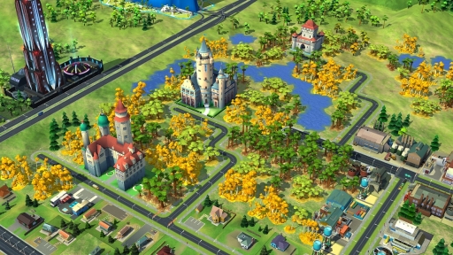 画像ギャラリー No.002のサムネイル画像 / 「SimCity BuildIt」に湖や川など「自然アイテム」が登場。ハロウィンイベントも