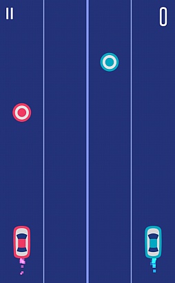 画像ギャラリー No.003のサムネイル画像 / 2台の車を同時に操作する激ムズゲーム。スマホ向けアクション「2 Cars」を紹介する「(ほぼ)日刊スマホゲーム通信」第725回