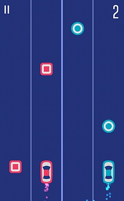 画像ギャラリー No.004のサムネイル画像 / 2台の車を同時に操作する激ムズゲーム。スマホ向けアクション「2 Cars」を紹介する「(ほぼ)日刊スマホゲーム通信」第725回