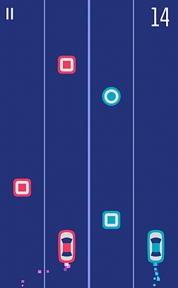 画像ギャラリー No.006のサムネイル画像 / 2台の車を同時に操作する激ムズゲーム。スマホ向けアクション「2 Cars」を紹介する「(ほぼ)日刊スマホゲーム通信」第725回