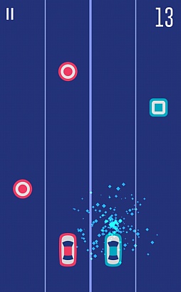 画像ギャラリー No.007のサムネイル画像 / 2台の車を同時に操作する激ムズゲーム。スマホ向けアクション「2 Cars」を紹介する「(ほぼ)日刊スマホゲーム通信」第725回