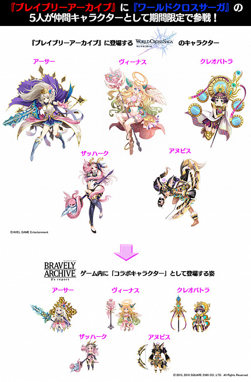 画像ギャラリー No.002のサムネイル画像 / 「ブレイブリーアーカイブ」と「ワクサガ」がコラボ。ワクサガキャラが期間限定の仲間として登場