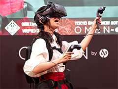 ［TGS 2017］でんぱ組.incのゲーマー古川未鈴さん，HPの背負えるPCでVRゲームを躍動感たっぷりにプレイ