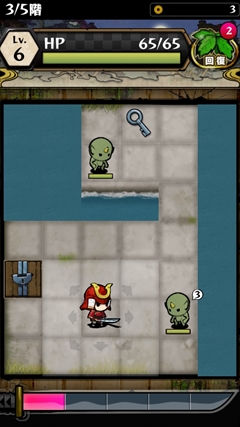 画像ギャラリー No.004のサムネイル画像 / 3分でクリアできるローグライクRPG。サムライが妖怪討伐を目指す「サムライと不気味なダンジョン」を紹介する「(ほぼ)日刊スマホゲーム通信」第735回