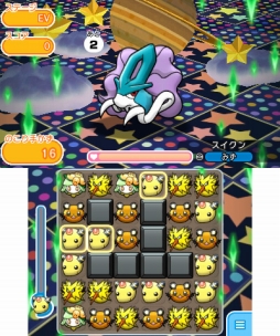 画像ギャラリー No.001のサムネイル画像 / 「ポケとる」，期間限定ステージにスイクンが登場。メガガブリアスのランキングステージも復刻