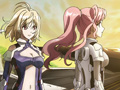 「クロスアンジュ 天使と竜の輪舞tr.」は全10チャプターで描かれる。パラメイル同士での戦いに発展していくなか，ナオミの選択で物語が変化する