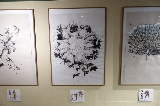 画像ギャラリー No.015のサムネイル画像 / 「戦国BASARA」とコラボレーションした特別展「戦国図鑑−Cool Basara Style−」で行われた，墨絵アーティスト西元祐貴氏のライブパフォーマンスをレポート