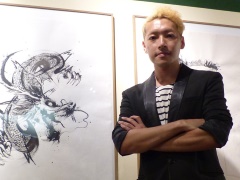 「戦国BASARA」とコラボレーションした特別展「戦国図鑑−Cool Basara Style−」で行われた，墨絵アーティスト西元祐貴氏のライブパフォーマンスをレポート