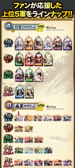 画像ギャラリー No.002のサムネイル画像 / 「一番くじMINI 戦国 BASARA〜必勝祈願!〜」が7月2日に発売決定