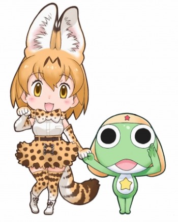 画像ギャラリー No.001のサムネイル画像 / 「けものフレンズ」が「ケロロ軍曹」とコラボ。擬人化した「女の子型ケロロ」登場