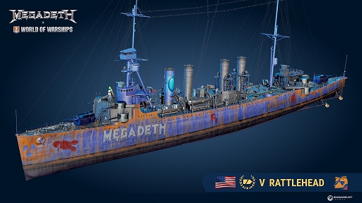 画像ギャラリー No.015のサムネイル画像 / ヘヴィメタルバンド「メガデス」と「World of Warships」などウォーゲーミング4タイトルのコラボが決定。メンバーとVic Rattleheadが参戦