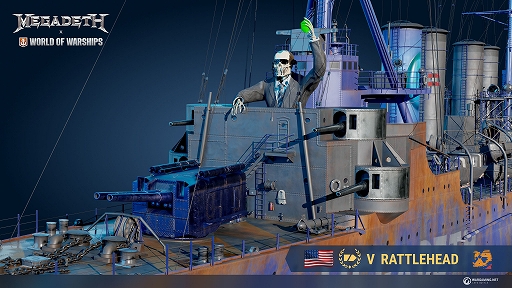 画像ギャラリー No.016のサムネイル画像 / ヘヴィメタルバンド「メガデス」と「World of Warships」などウォーゲーミング4タイトルのコラボが決定。メンバーとVic Rattleheadが参戦