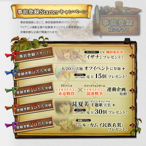 画像ギャラリー No.001のサムネイル画像 / 「ケイオスドラゴン 混沌戦争」事前登録企画は登録数に応じて特典が増加