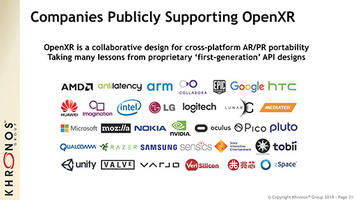 画像ギャラリー No.015のサムネイル画像 / ［GTC 2018］Khronosが語る「Vulkan 1.1」。VR＆AR向けAPI「OpenXR」の最新動向も